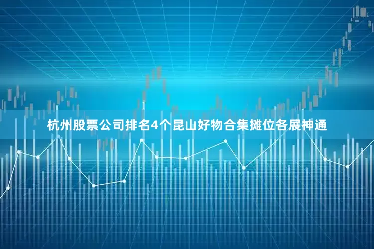 杭州股票公司排名4个昆山好物合集摊位各展神通